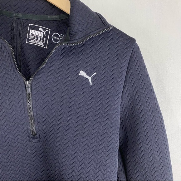 Puma Warm Cell Textured 1/4 Quarter Zip Up Pullover Sweater Shirt Top Size XS - Picture 2 of 6